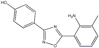 4-[5-(2-amino-3-methylphenyl)-1,2,4-oxadiazol-3-yl]phenol Struktur