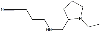 4-{[(1-ethylpyrrolidin-2-yl)methyl]amino}butanenitrile Struktur