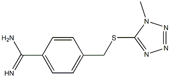 4-{[(1-methyl-1H-1,2,3,4-tetrazol-5-yl)sulfanyl]methyl}benzene-1-carboximidamide Struktur