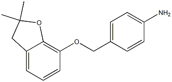 4-{[(2,2-dimethyl-2,3-dihydro-1-benzofuran-7-yl)oxy]methyl}aniline Struktur