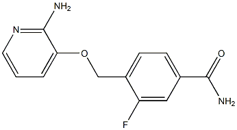 4-{[(2-aminopyridin-3-yl)oxy]methyl}-3-fluorobenzamide Struktur