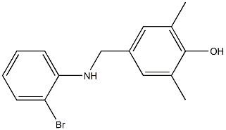 4-{[(2-bromophenyl)amino]methyl}-2,6-dimethylphenol Struktur