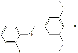 4-{[(2-fluorophenyl)amino]methyl}-2,6-dimethoxyphenol Struktur