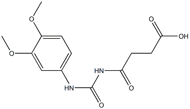 4-{[(3,4-dimethoxyphenyl)carbamoyl]amino}-4-oxobutanoic acid Struktur