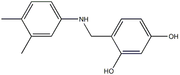 4-{[(3,4-dimethylphenyl)amino]methyl}benzene-1,3-diol Struktur