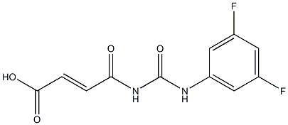 4-{[(3,5-difluorophenyl)carbamoyl]amino}-4-oxobut-2-enoic acid Struktur