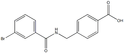 4-{[(3-bromobenzoyl)amino]methyl}benzoic acid Struktur