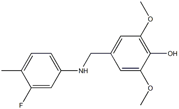 4-{[(3-fluoro-4-methylphenyl)amino]methyl}-2,6-dimethoxyphenol Struktur