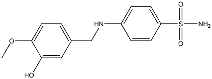 4-{[(3-hydroxy-4-methoxyphenyl)methyl]amino}benzene-1-sulfonamide Struktur