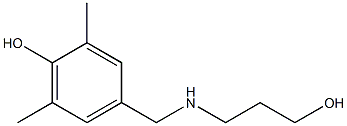 4-{[(3-hydroxypropyl)amino]methyl}-2,6-dimethylphenol Struktur