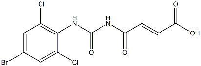 4-{[(4-bromo-2,6-dichlorophenyl)carbamoyl]amino}-4-oxobut-2-enoic acid Struktur