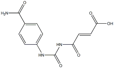 4-{[(4-carbamoylphenyl)carbamoyl]amino}-4-oxobut-2-enoic acid Struktur