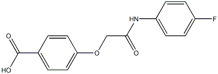 4-{[(4-fluorophenyl)carbamoyl]methoxy}benzoic acid Struktur