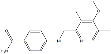 4-{[(4-methoxy-3,5-dimethylpyridin-2-yl)methyl]amino}benzamide Struktur