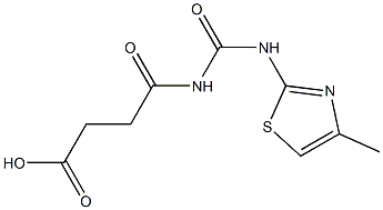 4-{[(4-methyl-1,3-thiazol-2-yl)carbamoyl]amino}-4-oxobutanoic acid Struktur