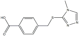 4-{[(4-methyl-4H-1,2,4-triazol-3-yl)thio]methyl}benzoic acid Struktur