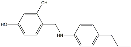 4-{[(4-propylphenyl)amino]methyl}benzene-1,3-diol Struktur