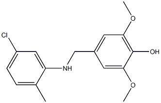 4-{[(5-chloro-2-methylphenyl)amino]methyl}-2,6-dimethoxyphenol Struktur