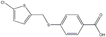 4-{[(5-chlorothiophen-2-yl)methyl]sulfanyl}benzoic acid Struktur