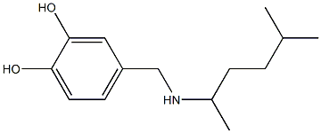 4-{[(5-methylhexan-2-yl)amino]methyl}benzene-1,2-diol Struktur