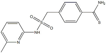 4-{[(6-methylpyridin-2-yl)sulfamoyl]methyl}benzene-1-carbothioamide Struktur