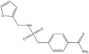 4-{[(furan-2-ylmethyl)sulfamoyl]methyl}benzene-1-carbothioamide Struktur