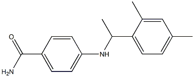 4-{[1-(2,4-dimethylphenyl)ethyl]amino}benzamide Struktur