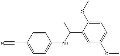 4-{[1-(2,5-dimethoxyphenyl)ethyl]amino}benzonitrile Struktur