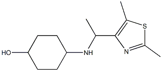 4-{[1-(2,5-dimethyl-1,3-thiazol-4-yl)ethyl]amino}cyclohexan-1-ol Struktur