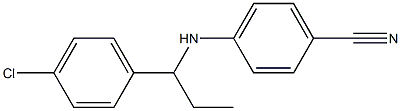 4-{[1-(4-chlorophenyl)propyl]amino}benzonitrile Struktur