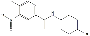 4-{[1-(4-methyl-3-nitrophenyl)ethyl]amino}cyclohexan-1-ol Struktur