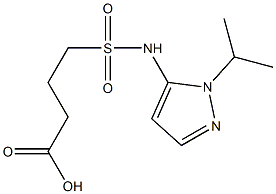 4-{[1-(propan-2-yl)-1H-pyrazol-5-yl]sulfamoyl}butanoic acid Struktur