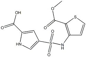 4-{[2-(methoxycarbonyl)thiophen-3-yl]sulfamoyl}-1H-pyrrole-2-carboxylic acid Struktur