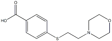 4-{[2-(morpholin-4-yl)ethyl]sulfanyl}benzoic acid Struktur