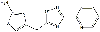 4-{[3-(pyridin-2-yl)-1,2,4-oxadiazol-5-yl]methyl}-1,3-thiazol-2-amine Struktur