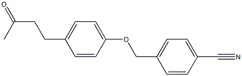 4-{[4-(3-oxobutyl)phenoxy]methyl}benzonitrile Struktur