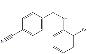 4-{1-[(2-bromophenyl)amino]ethyl}benzonitrile Struktur