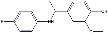 4-{1-[(4-fluorophenyl)amino]ethyl}-2-methoxyphenol Struktur