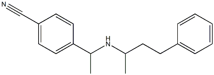 4-{1-[(4-phenylbutan-2-yl)amino]ethyl}benzonitrile Struktur