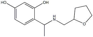 4-{1-[(oxolan-2-ylmethyl)amino]ethyl}benzene-1,3-diol Struktur