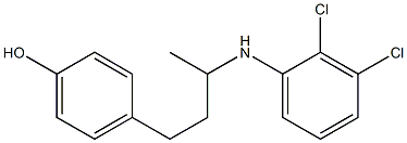 4-{3-[(2,3-dichlorophenyl)amino]butyl}phenol Struktur