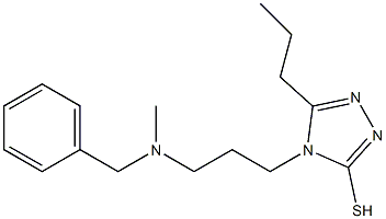 4-{3-[benzyl(methyl)amino]propyl}-5-propyl-4H-1,2,4-triazole-3-thiol Struktur