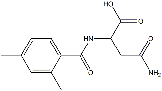 4-amino-2-[(2,4-dimethylbenzoyl)amino]-4-oxobutanoic acid Struktur