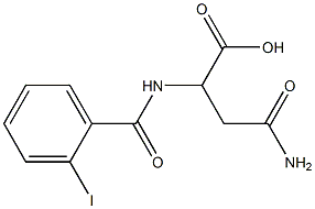 4-amino-2-[(2-iodobenzoyl)amino]-4-oxobutanoic acid Struktur