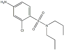 4-amino-2-chloro-N,N-dipropylbenzene-1-sulfonamide Struktur