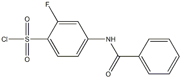 4-benzamido-2-fluorobenzene-1-sulfonyl chloride Struktur