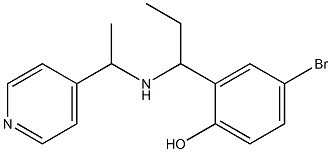 4-bromo-2-(1-{[1-(pyridin-4-yl)ethyl]amino}propyl)phenol Struktur