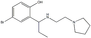 4-bromo-2-(1-{[2-(pyrrolidin-1-yl)ethyl]amino}propyl)phenol Struktur