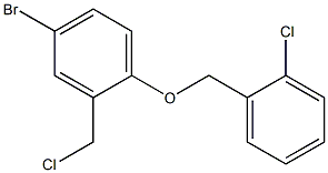 4-bromo-2-(chloromethyl)-1-[(2-chlorophenyl)methoxy]benzene Struktur