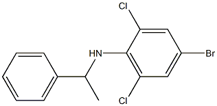 4-bromo-2,6-dichloro-N-(1-phenylethyl)aniline Struktur